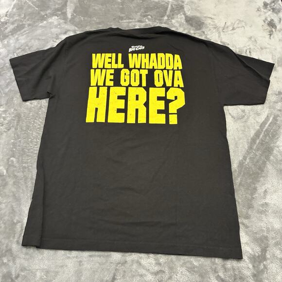 WWE Authentic Enzo Amore Big Cass Cuppa Haters Large Black T-Shirt Double Sided - Picture 5 of 9